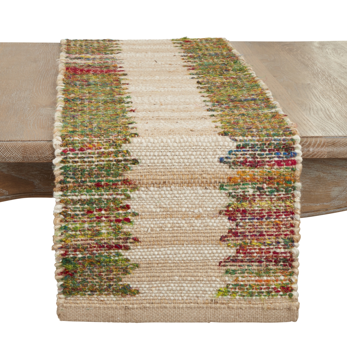 14 x 72 in. Rainbow Rhythm Banded Table Runner, Multi Color