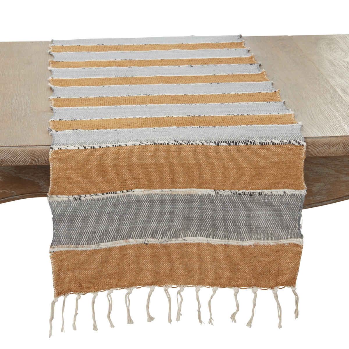 Picture of Saro Lifestyle 5915.TC1672B 16 x 72 in. Boho Chic Fringe-Edged Table Runner&#44; Terracotta