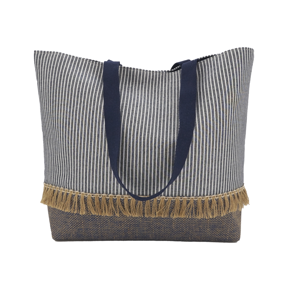 HB370.BL Boho Chic Tassel Tote, Blue