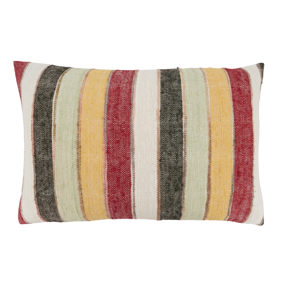 16 x 24 in. Colorful Delight Striped Throw Pillow Cover, Multi Color