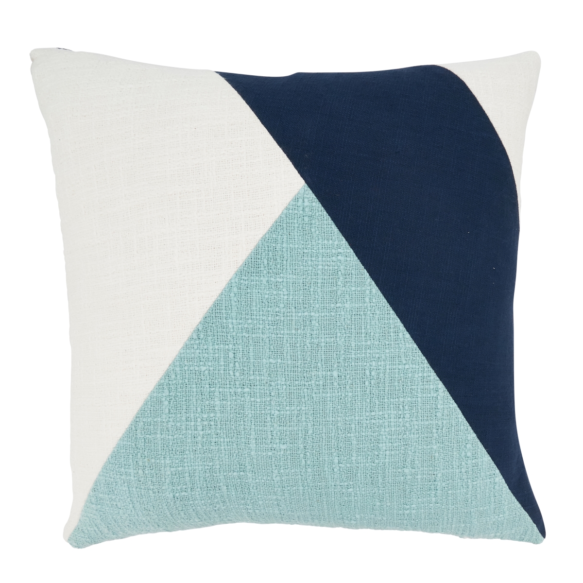 20 in. Geometric Color Burst Down Filled Throw Pillow, Aqua