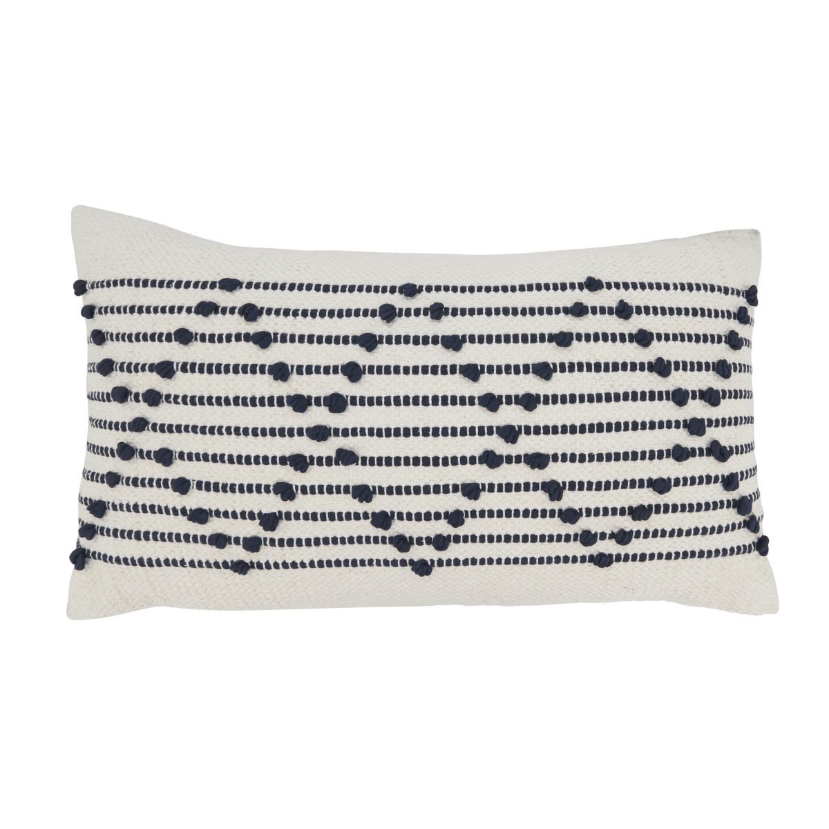 14 x 22 in. Intricate Diamond Weave Poly Filled Throw Pillow, Ivory
