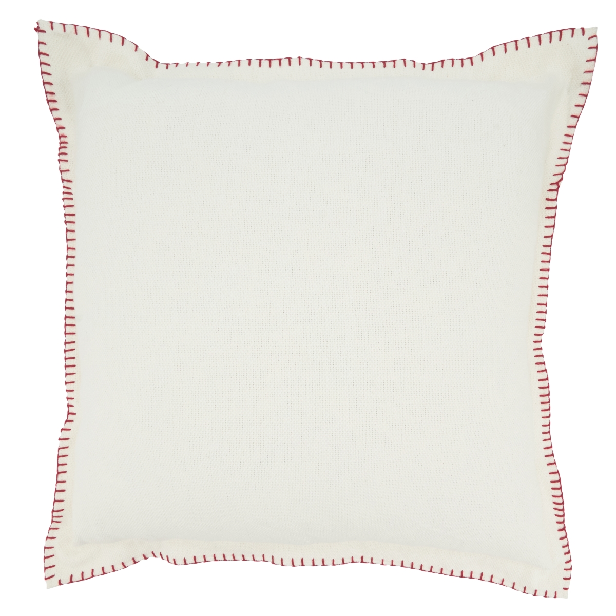 Picture of Saro Lifestyle 793P.WR20S 20 in. Celena Collection Whip Stitched Flange Design Throw Pillow&#44; White & Red