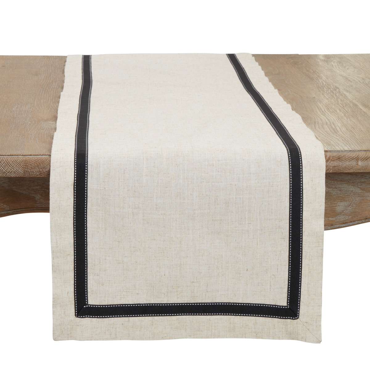 Picture of Saro Lifestyle 3314.BK1690B 16 x 90 in. Grosgrain Accent Table Runner, Black