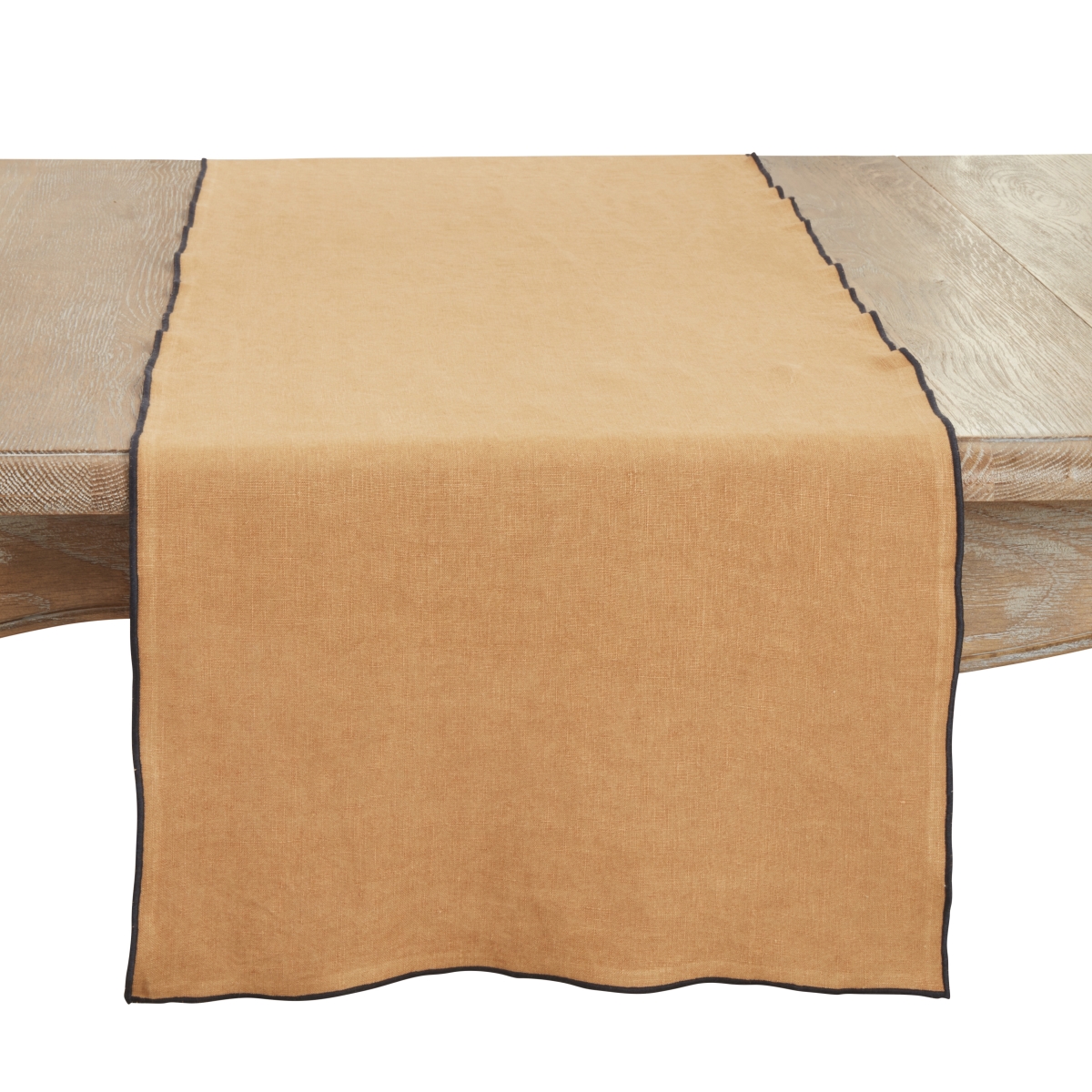 Picture of Saro Lifestyle 1753.TC1672B 16 x 72 in. Sto ashed Stitched Edge Table Runner, Terracotta