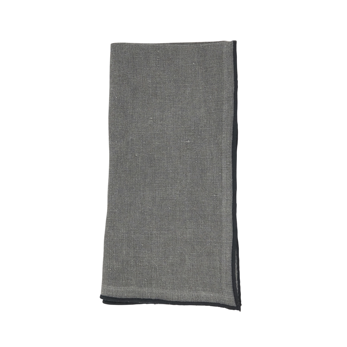 Picture of Saro Lifestyle 1753.ST20S 20 in. Sto ashed Stitch Border Table Napkins, Slate - Set of 4