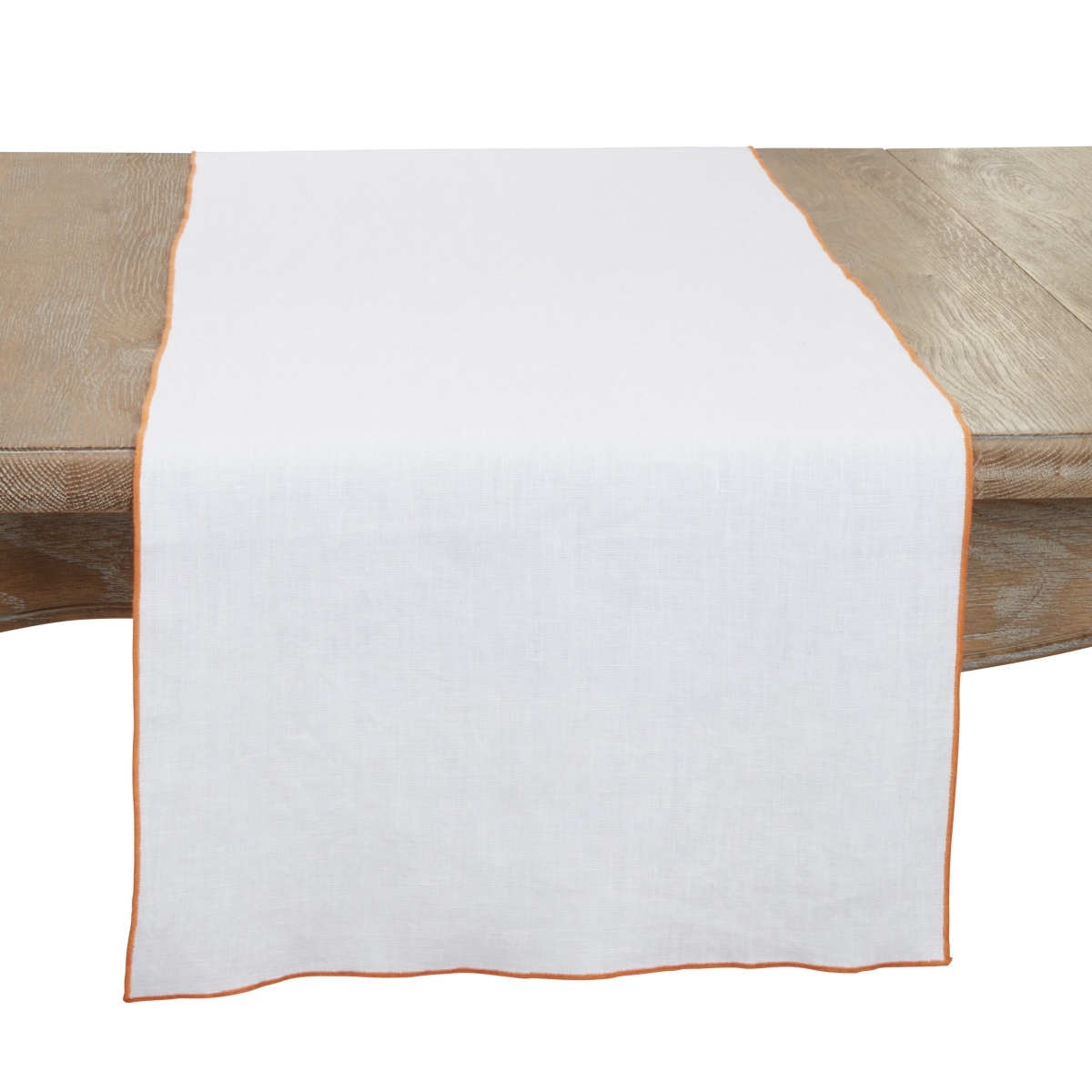 Picture of Saro Lifestyle 1753.OR1672B 16 x 72 in. Sto ashed Stitched Edge Table Runner, Orange
