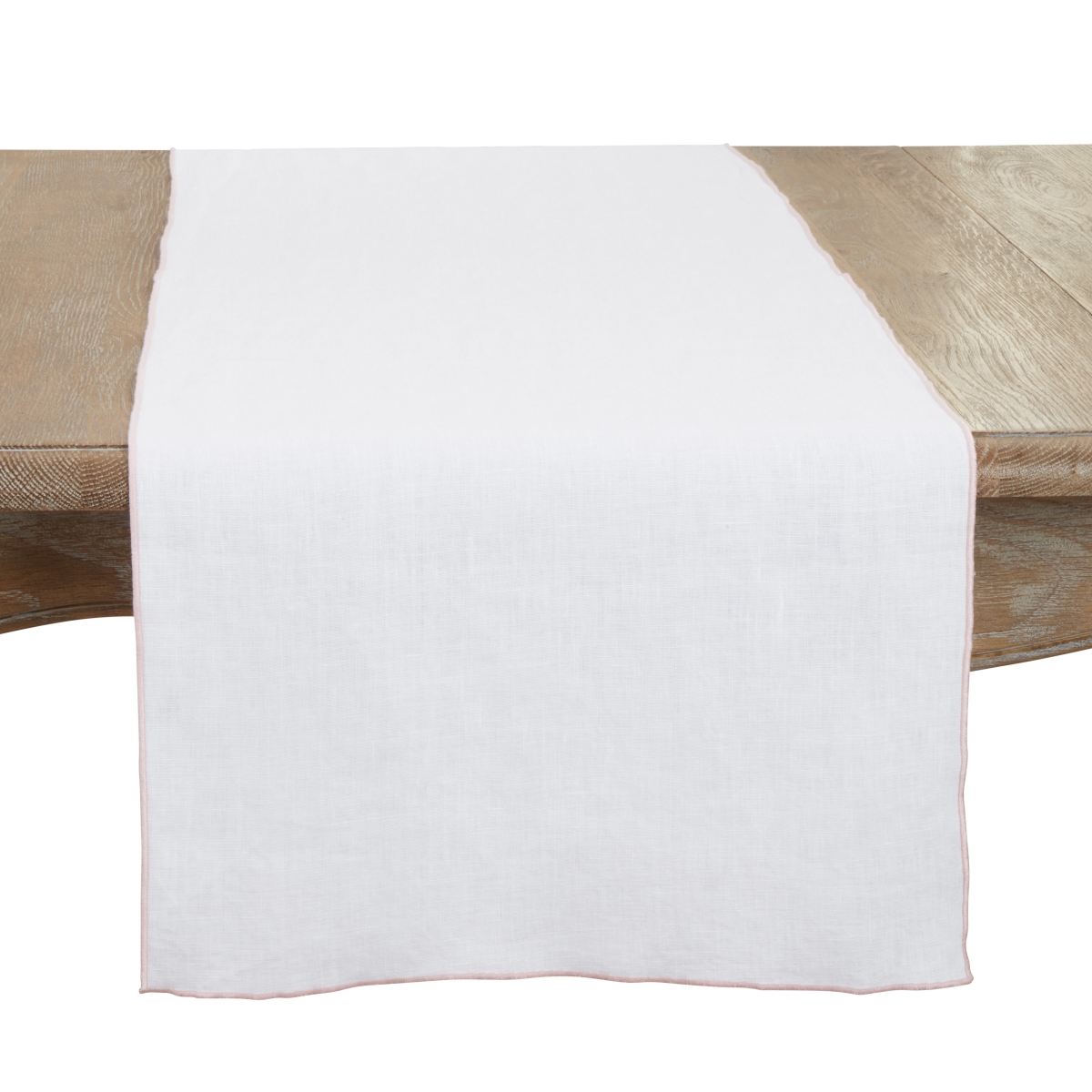 Picture of Saro Lifestyle 1753.P1672B 16 x 72 in. Sto ashed Stitched Edge Table Runner, Pink