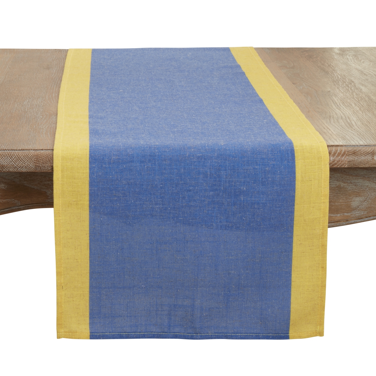 Picture of Saro Lifestyle 3949.BL1672B 16 x 72 in. Color Block Border Table Runner, Blue