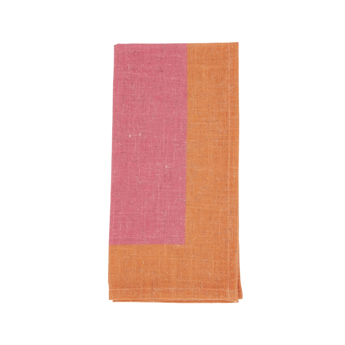 Picture of Saro Lifestyle 1937.FU20S 20 in. Color-Blocked Edge Napkin, Fuchsia - Set of 4