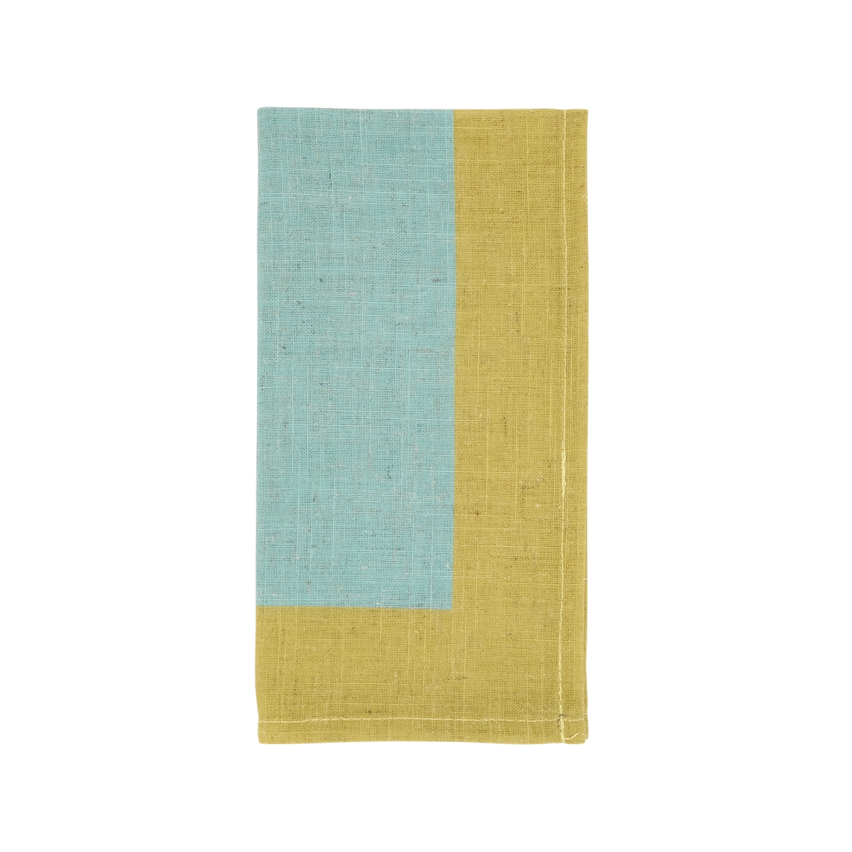 Picture of Saro Lifestyle 5217.SE20S 20 in. Multicolored Band Napkin, Sea Green - Set of 4
