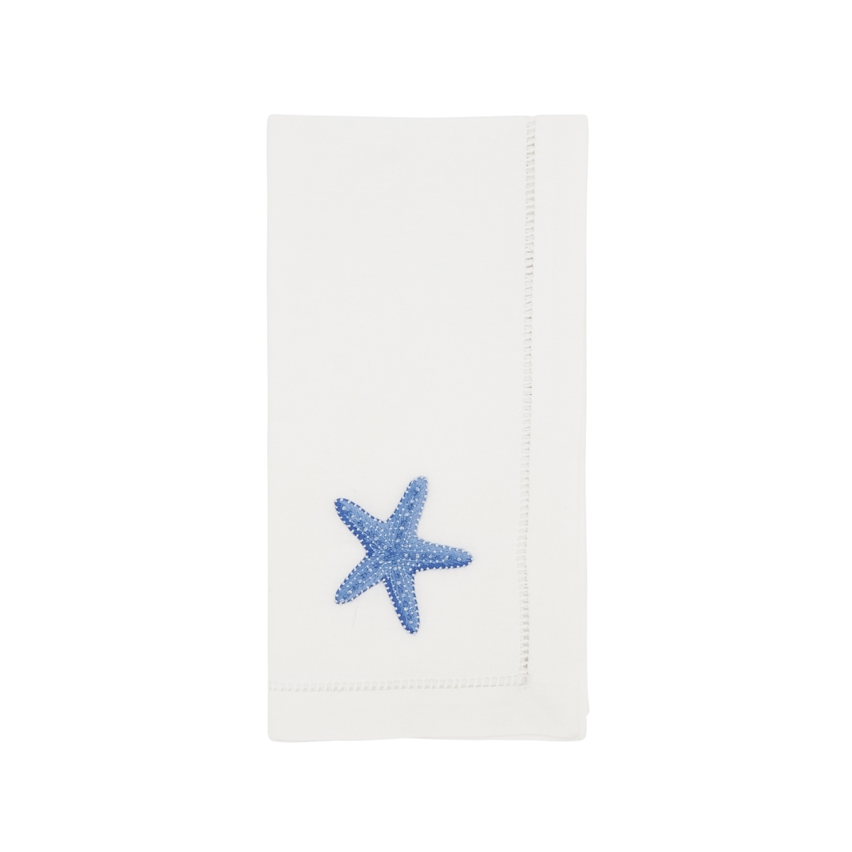 Picture of Saro Lifestyle NM187.W20S 20 in. Embroidered Starfish Serenade Napkin, White - Set of 6