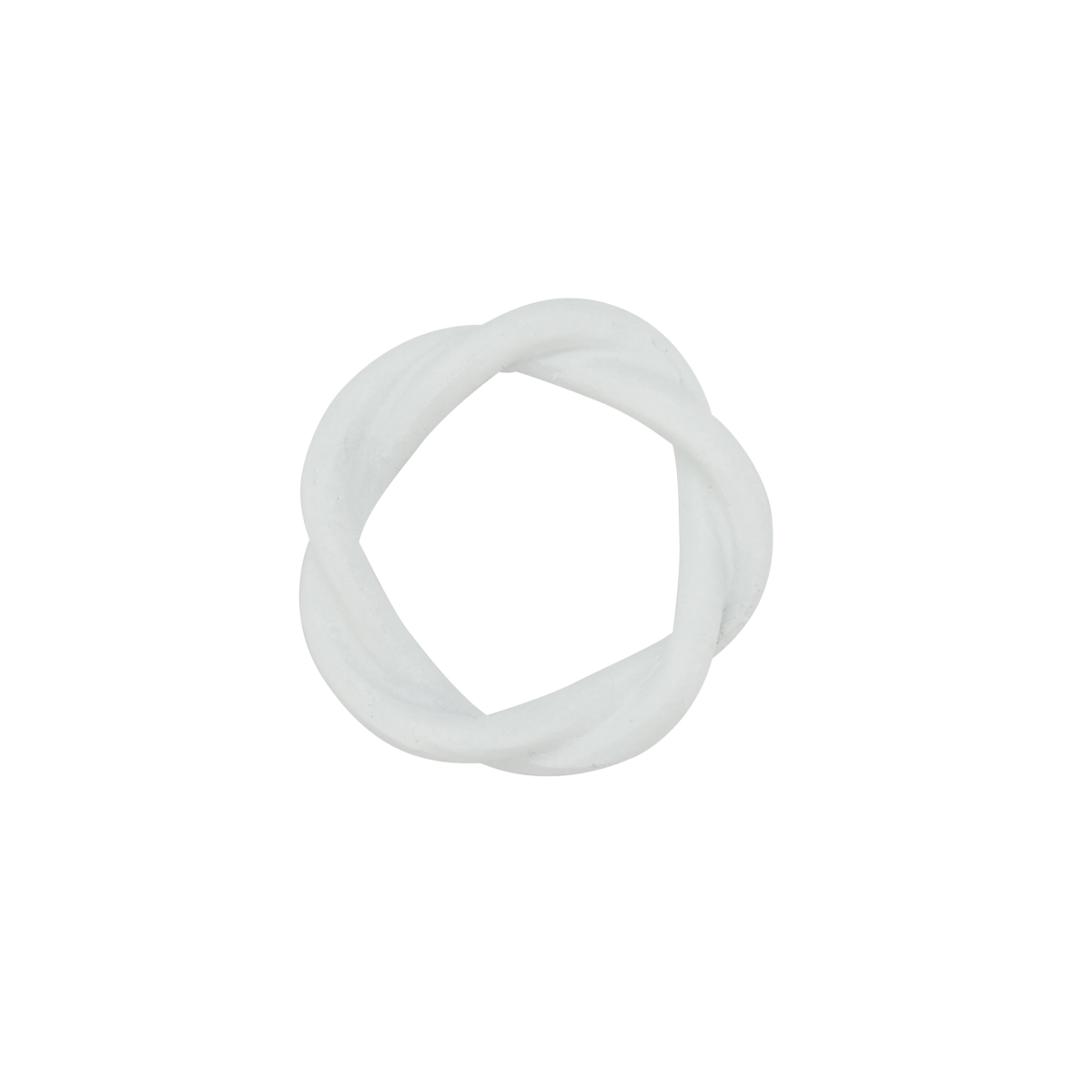 Picture of Saro Lifestyle NR138.W Twisted Resin Napkin Ring, White - Set of 4