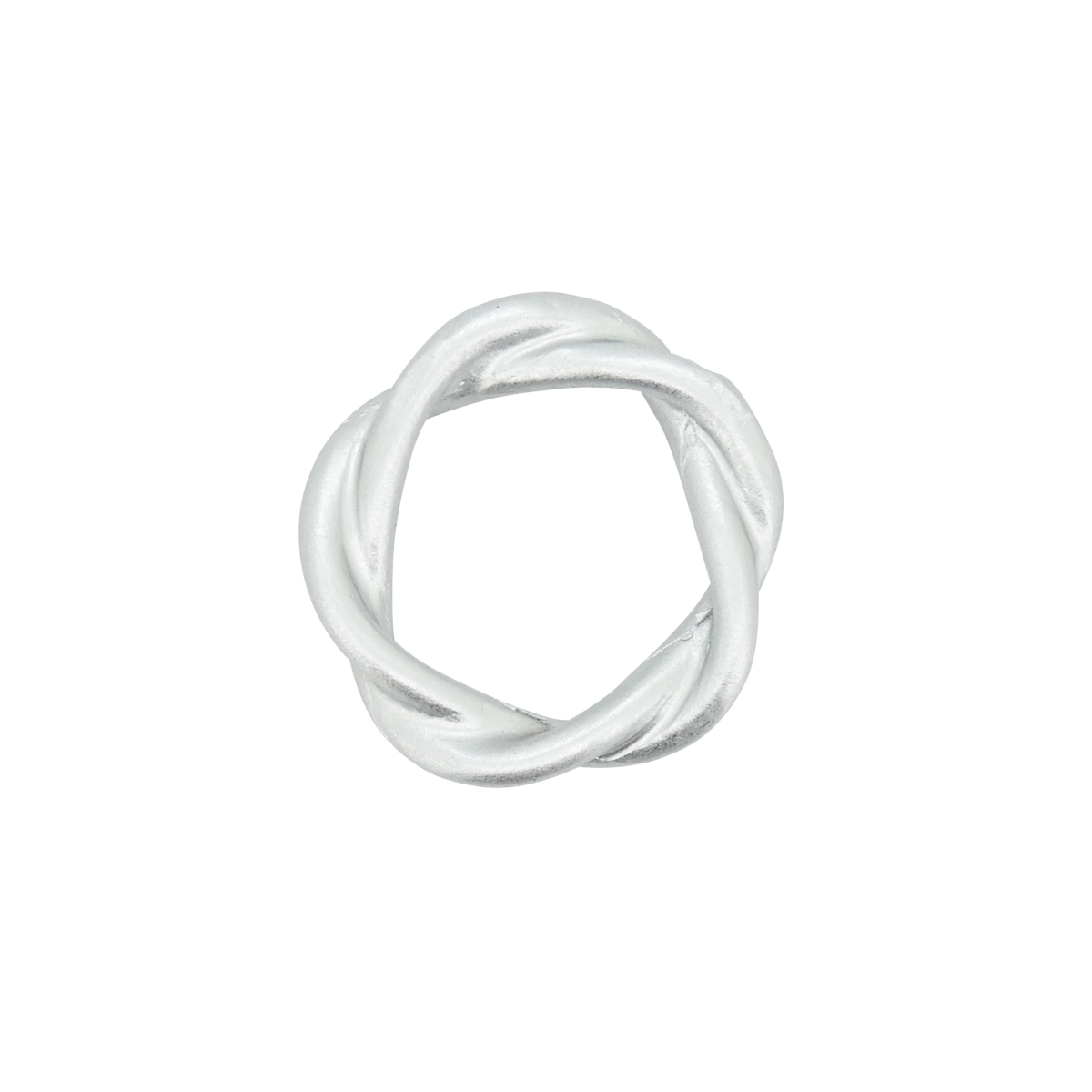 Picture of Saro Lifestyle NR138.S Twisted Resin Napkin Ring, Silver - Set of 4