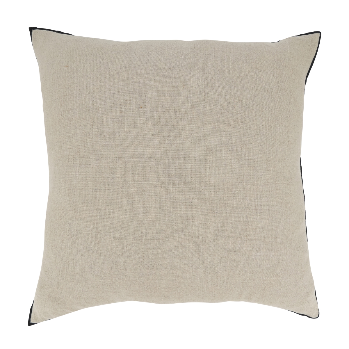20 in. Sto ashed Stitched Edge Down Filled Throw Pillow, Black & Natural
