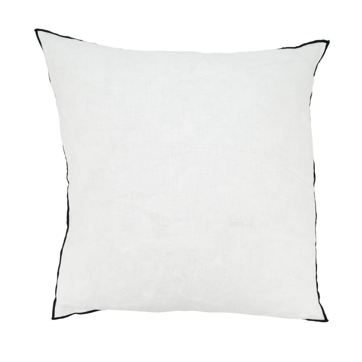 20 in. Sto ashed Stitched Edge Poly Filled Throw Pillow, Black