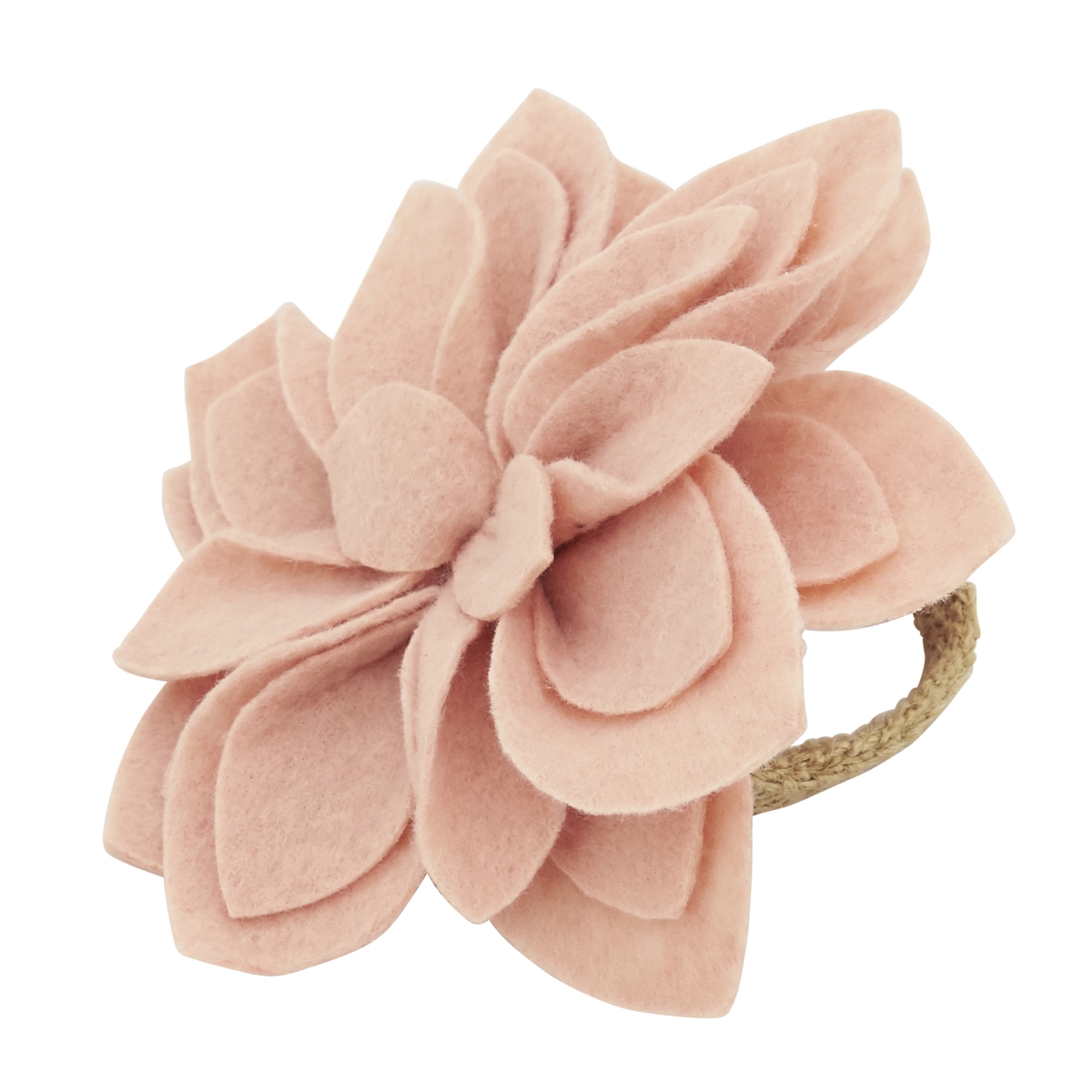 Picture of Saro Lifestyle NR095.RS Felt Blossom Napkin Ring, Rose - Set of 4