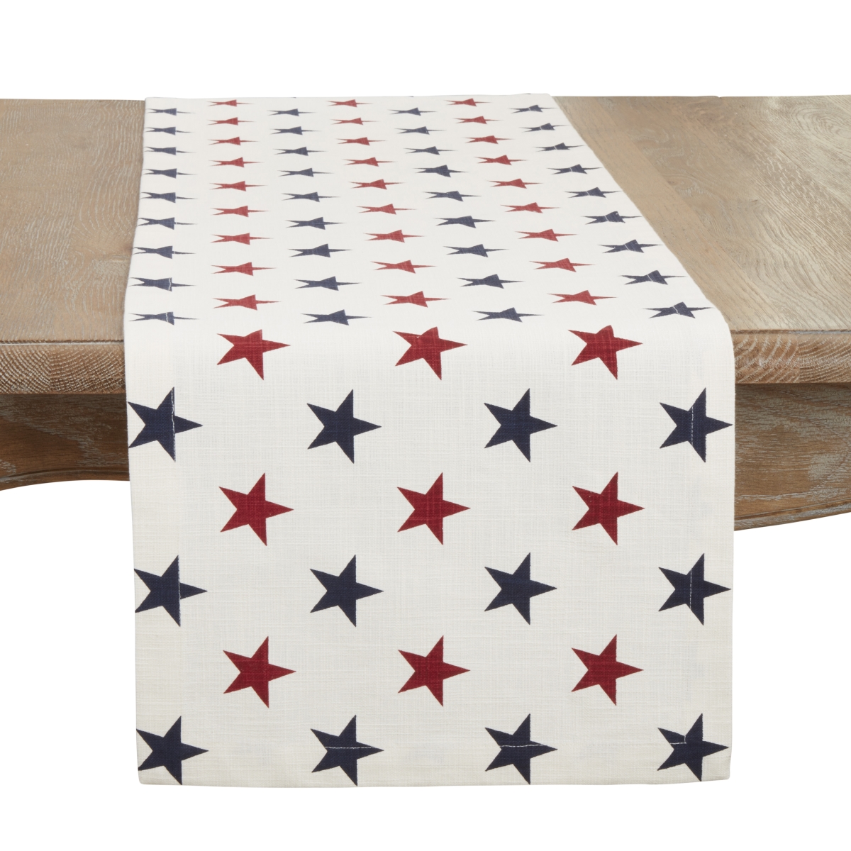Picture of Saro Lifestyle 6771.RWB1472B 14 x 72 in. Americana Stars Table Runner - Red, White & Blue