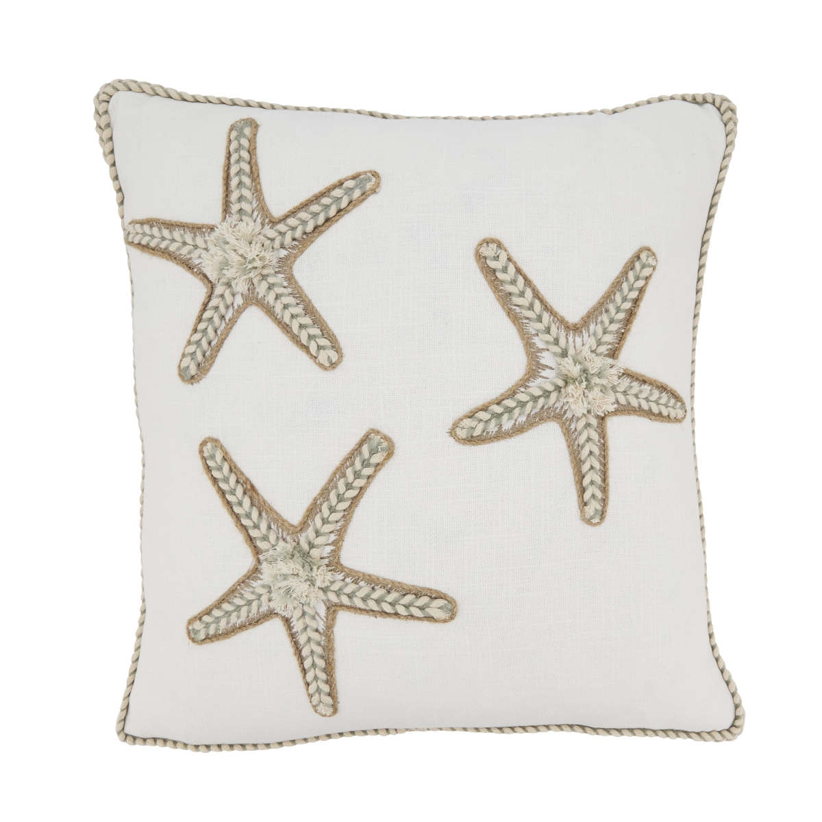 3507.I18SD 18 in. Starfish Serenity Down Filled Throw Pillow, Ivory