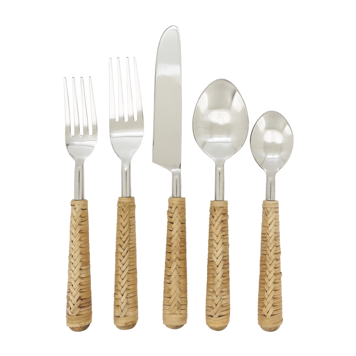 Picture of Saro Lifestyle SP286.N Natural Grain Wicker Flatware, Set of 5