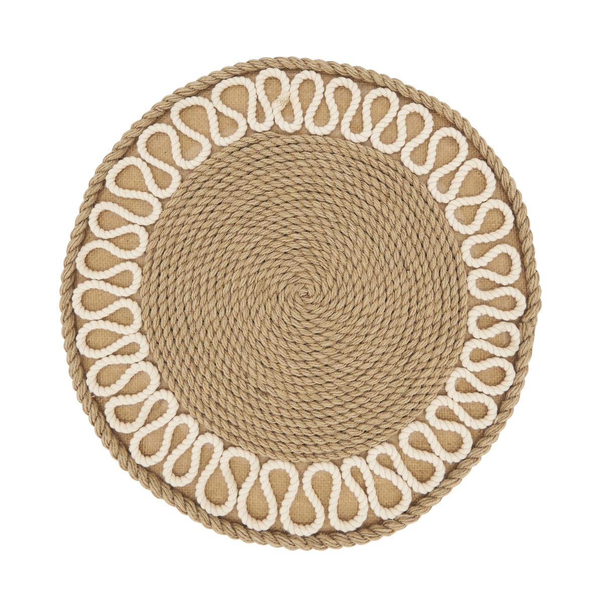 Picture of Saro Lifestyle 2778.N12R 12 in. Rustic Rope Weave Placemat, Natural - Set of 4