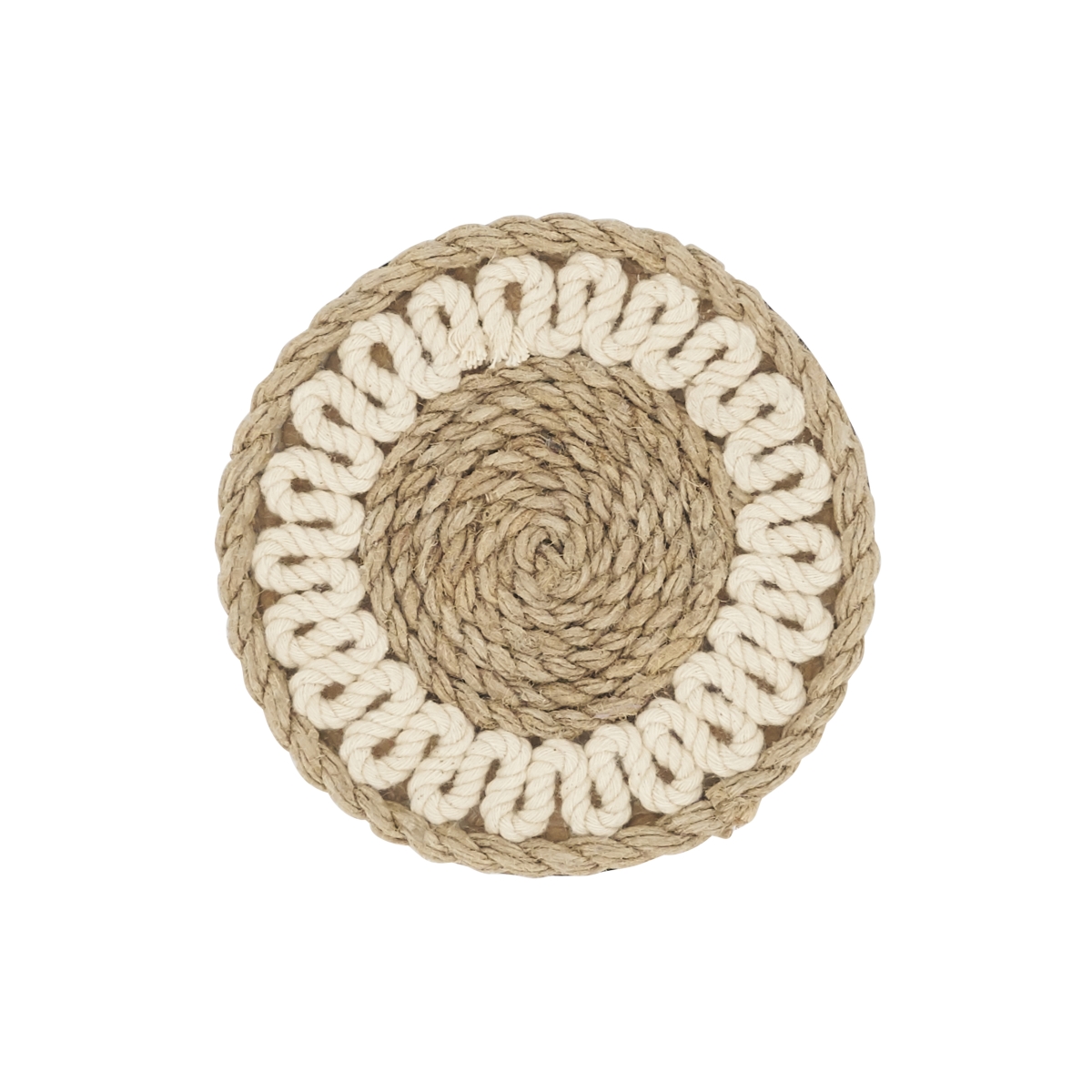 Picture of Saro Lifestyle CO274.N4R 4 in. Knotwork Rope Coaster&#44; Natural - Set of 4