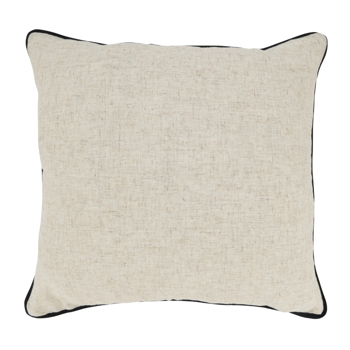 20 in. Square Toscana Daydream Down Filled Down Filled Throw Pillow with Piping, Black