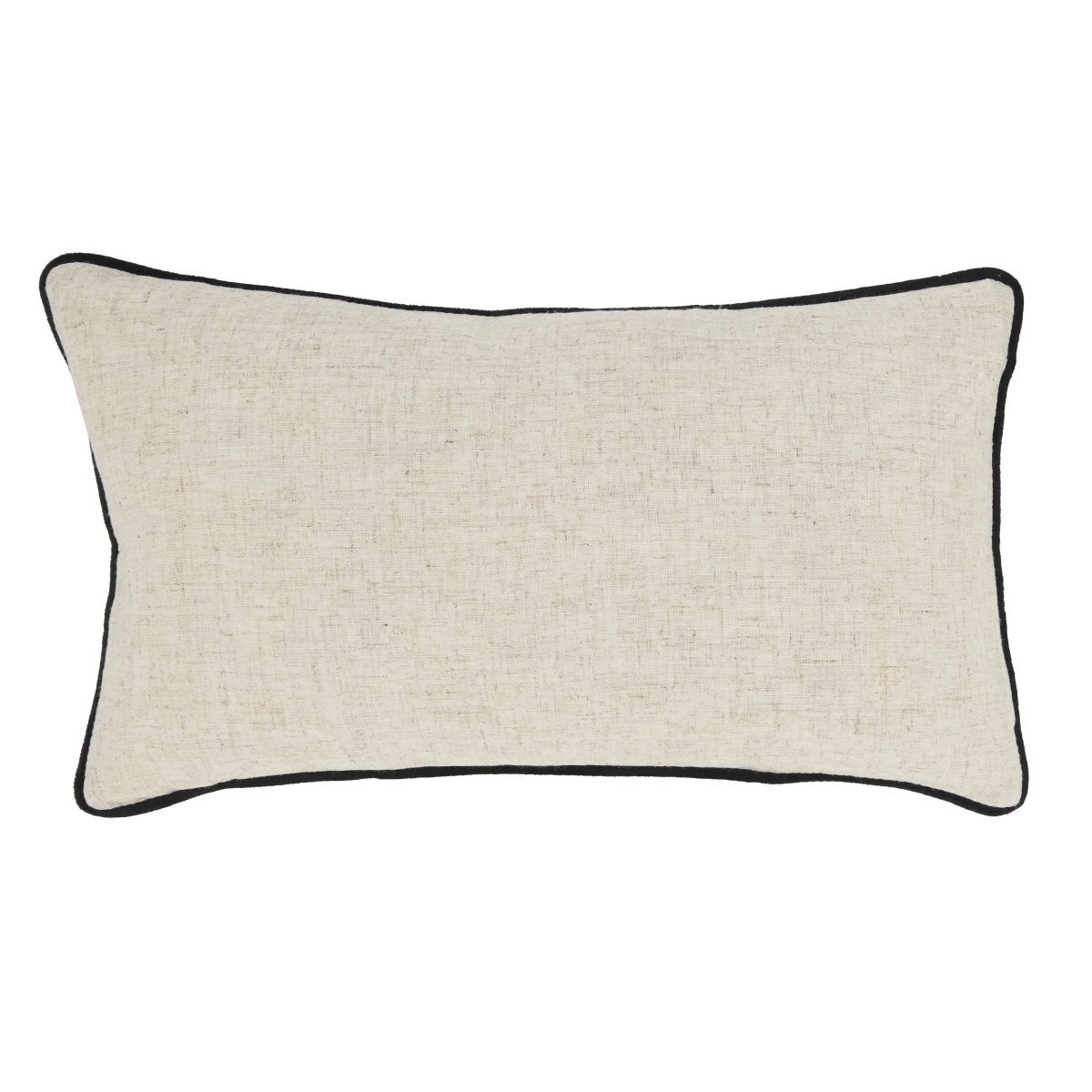 20 in. Toscana Daydream Poly Filled Poly Filled Throw Pillow with Piping, Black