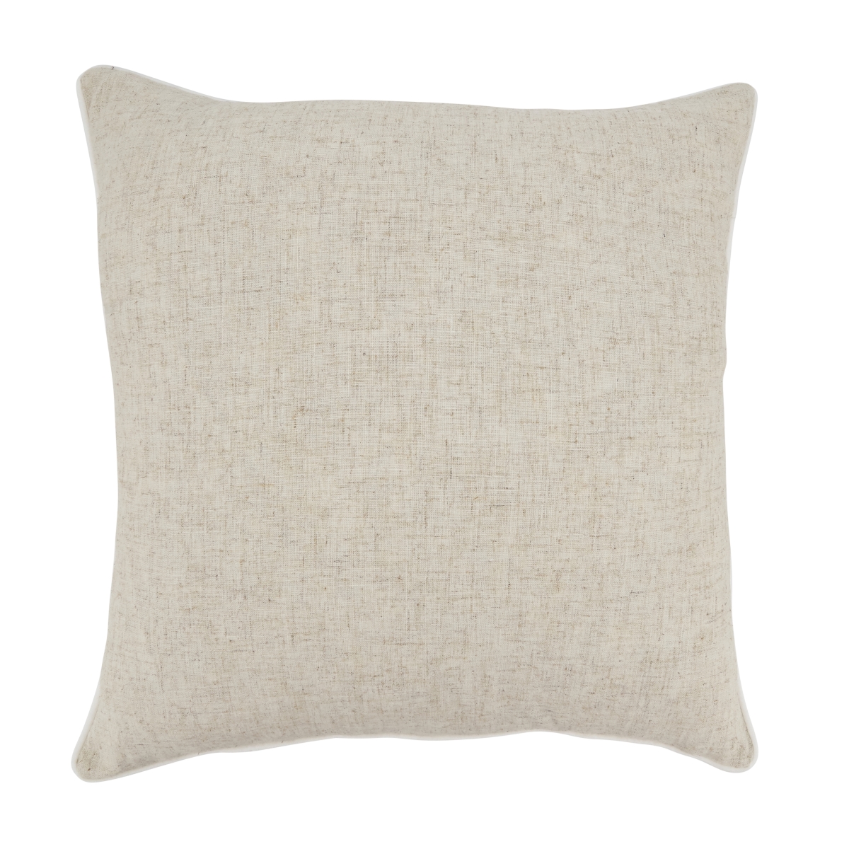 20 in. Toscana Daydream Poly Filled Poly Filled Throw Pillow with Piping, White