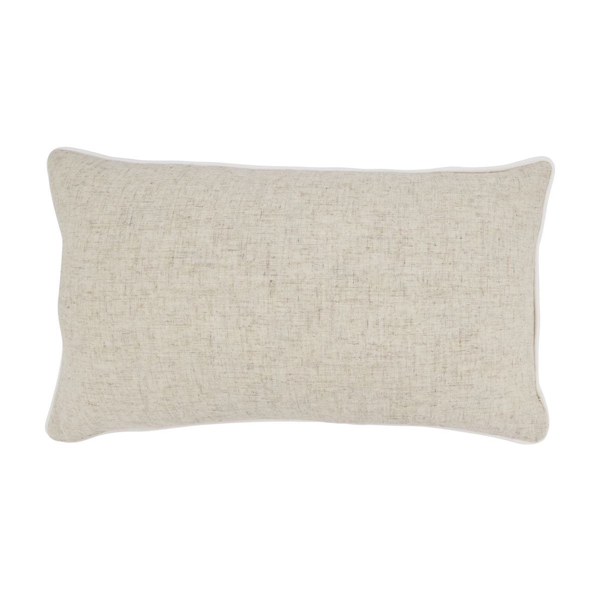 20 in. Toscana Daydream Poly Filled Poly Filled Throw Pillow with Piping, White