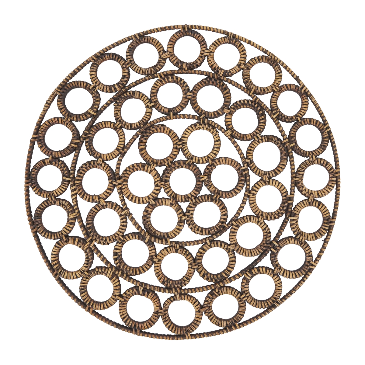 Picture of Saro Lifestyle 6101.BR15R 15 in. Rustic Rattan Loop Placemat, Brown - Set of 4