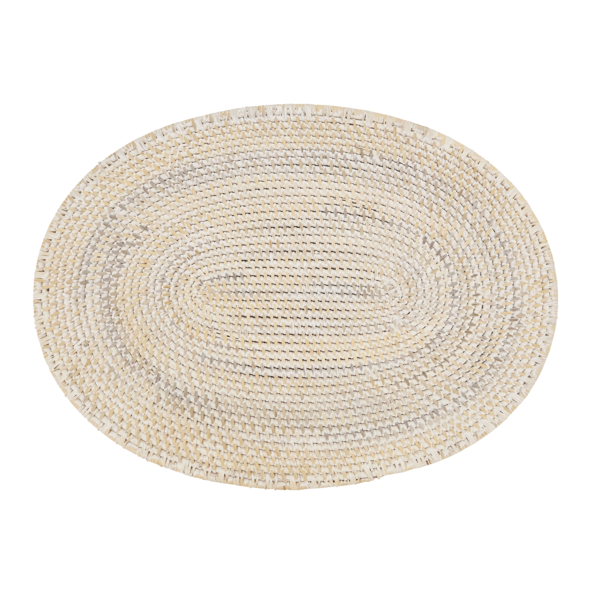 14 x 19 in. Woven Rattan Placemats, White - Set of 4