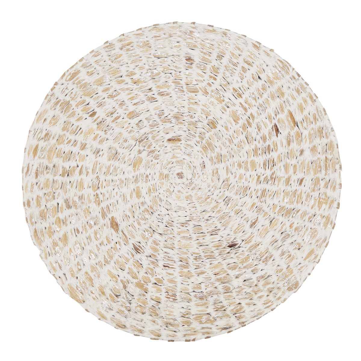Picture of Saro Lifestyle 1816.S15R 15 in. Foil Print Natural Fiber Placemat, Silver - Set of 4