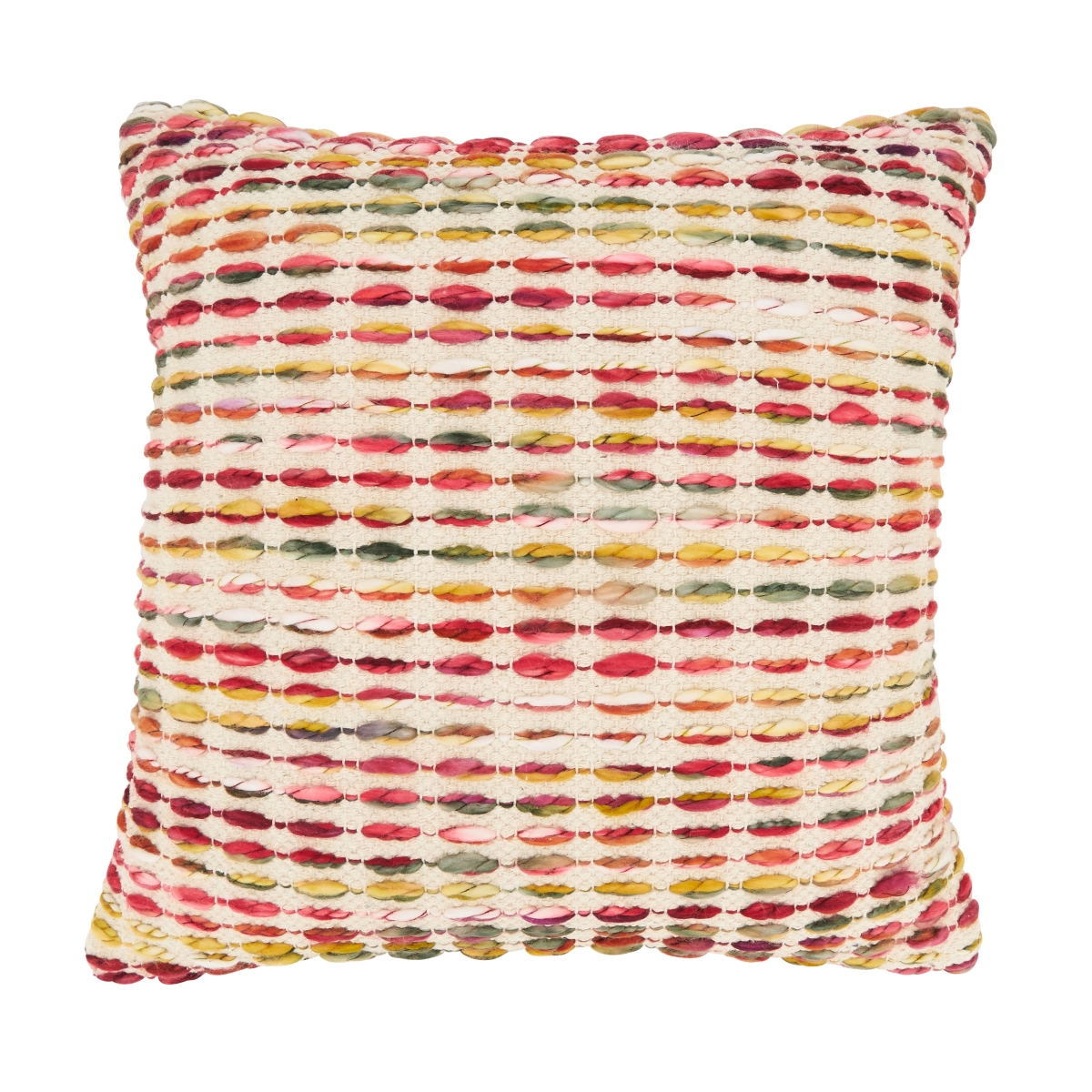 Picture of Saro Lifestyle 824.M18SP 18 in. Woven Rainbow Stripe Delight Poly Filled Throw Pillow&#44; Multi Color