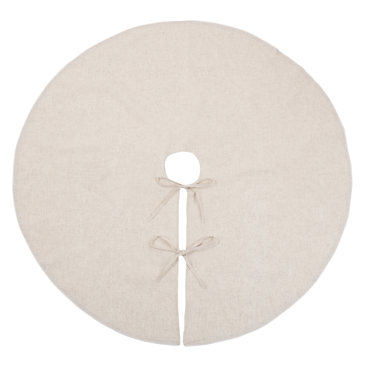 84 in. Toscana Tree Skirt with Piping, Silver