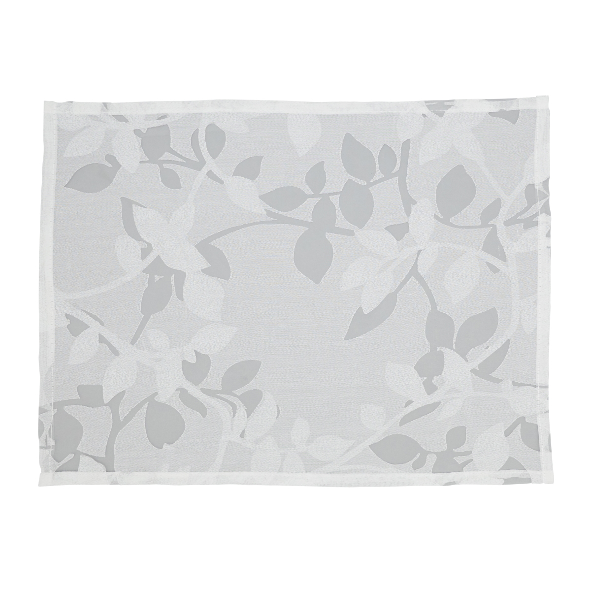 Picture of Saro Lifestyle 9151.W1319B 13 x 19 in. Sheer Elegance Burnout Voile Vine Design Placemat&#44; White - Set of 4