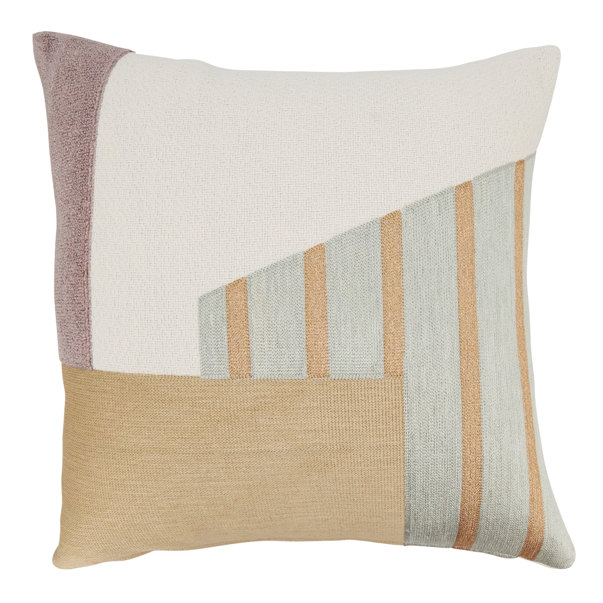 18 in. Artistic Geometric Fun Down Filled Throw Pillow, Multi Color