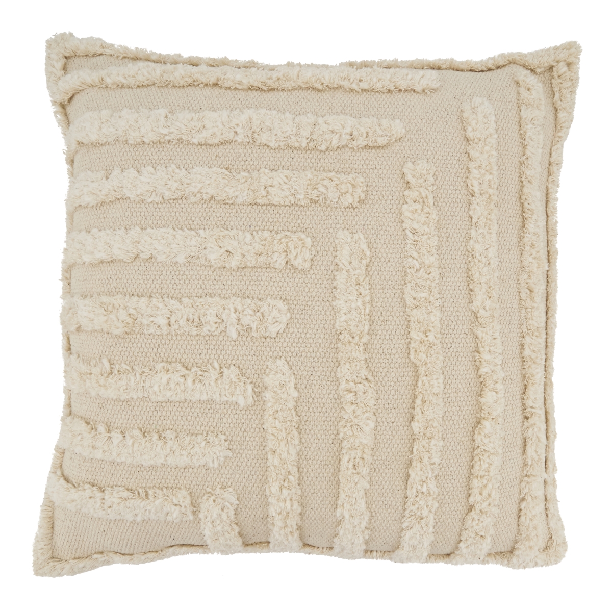 20 in. Sumptuous Tufted Elegance Down Filled Throw Pillow, Natural