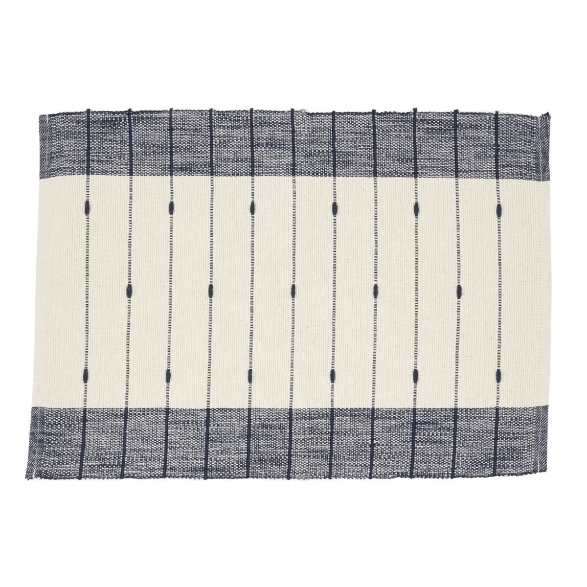 Picture of Saro Lifestyle 5301.NB1420B 14 x 20 in. Thin Stripe Placemats, Navy Blue - Set of 4