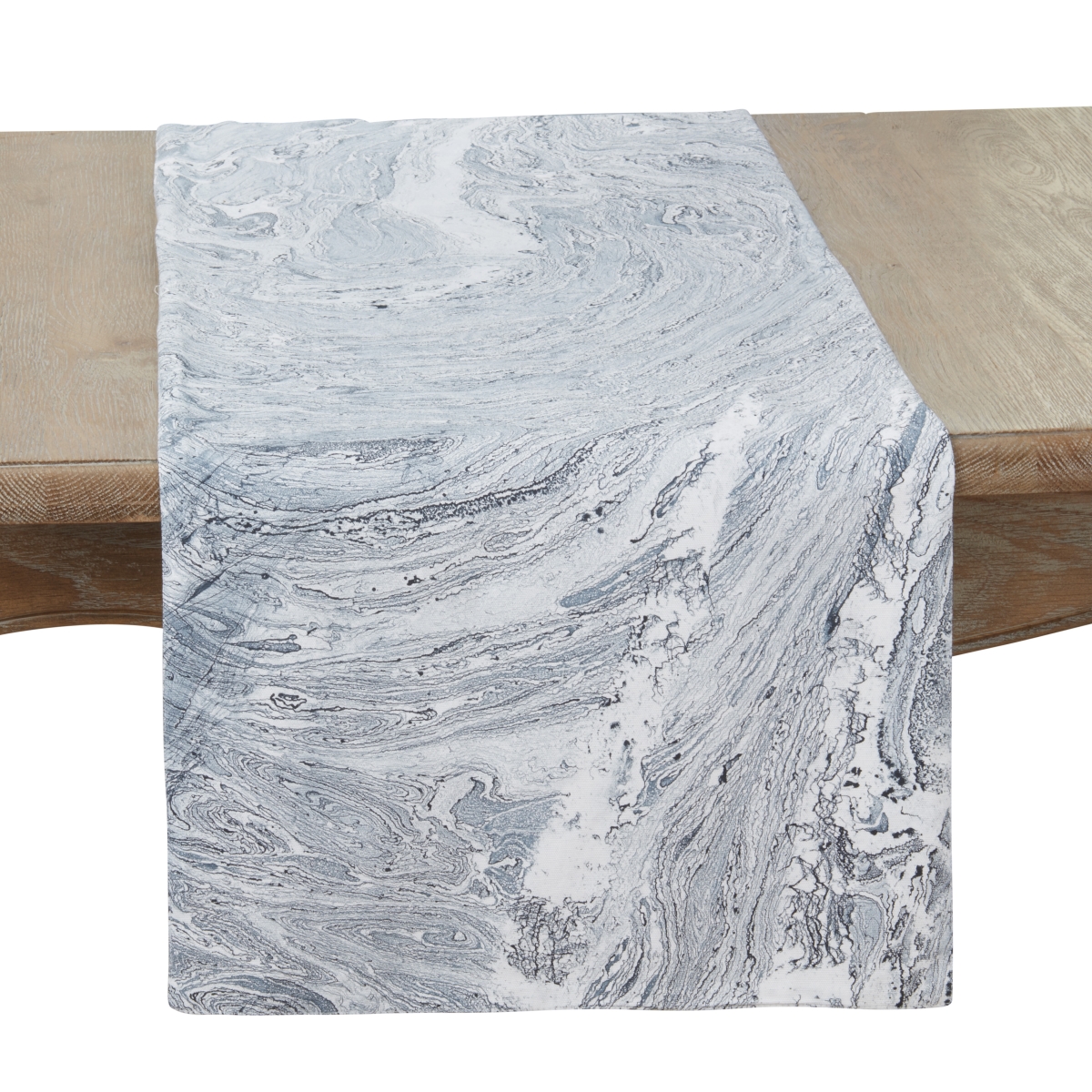Picture of Saro Lifestyle 5154.IN1672B 16 x 72 in. Ink Spill Delight Table Runner, Indigo