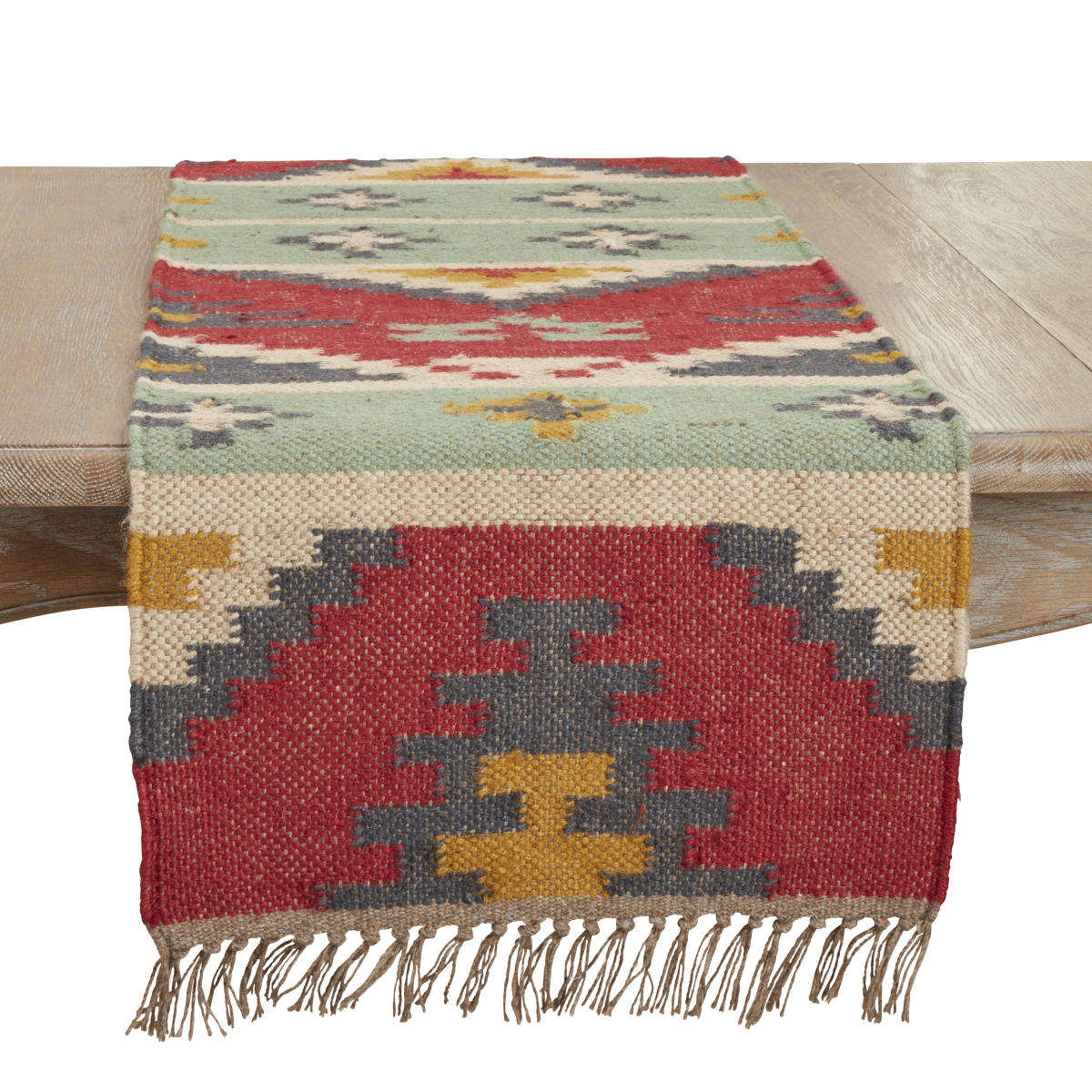Picture of Saro Lifestyle 5006.M1672B 16 x 72 in. Tribal Tapestry Kilim Table Runner, Multi Color