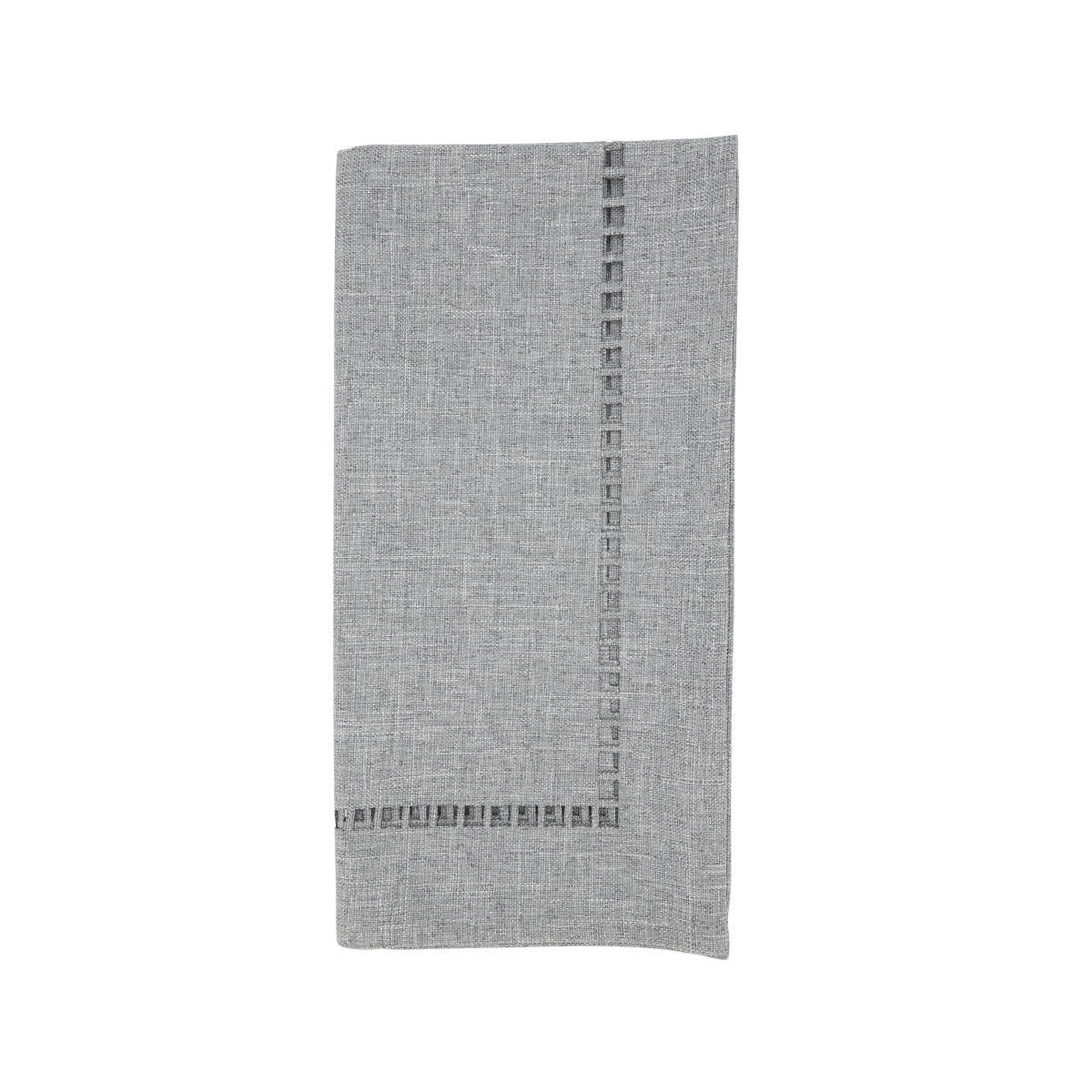 Picture of Saro Lifestyle 9738.GY20S 20 in. Laser-Cut Hemstitch Square Napkin, Grey - Set of 4