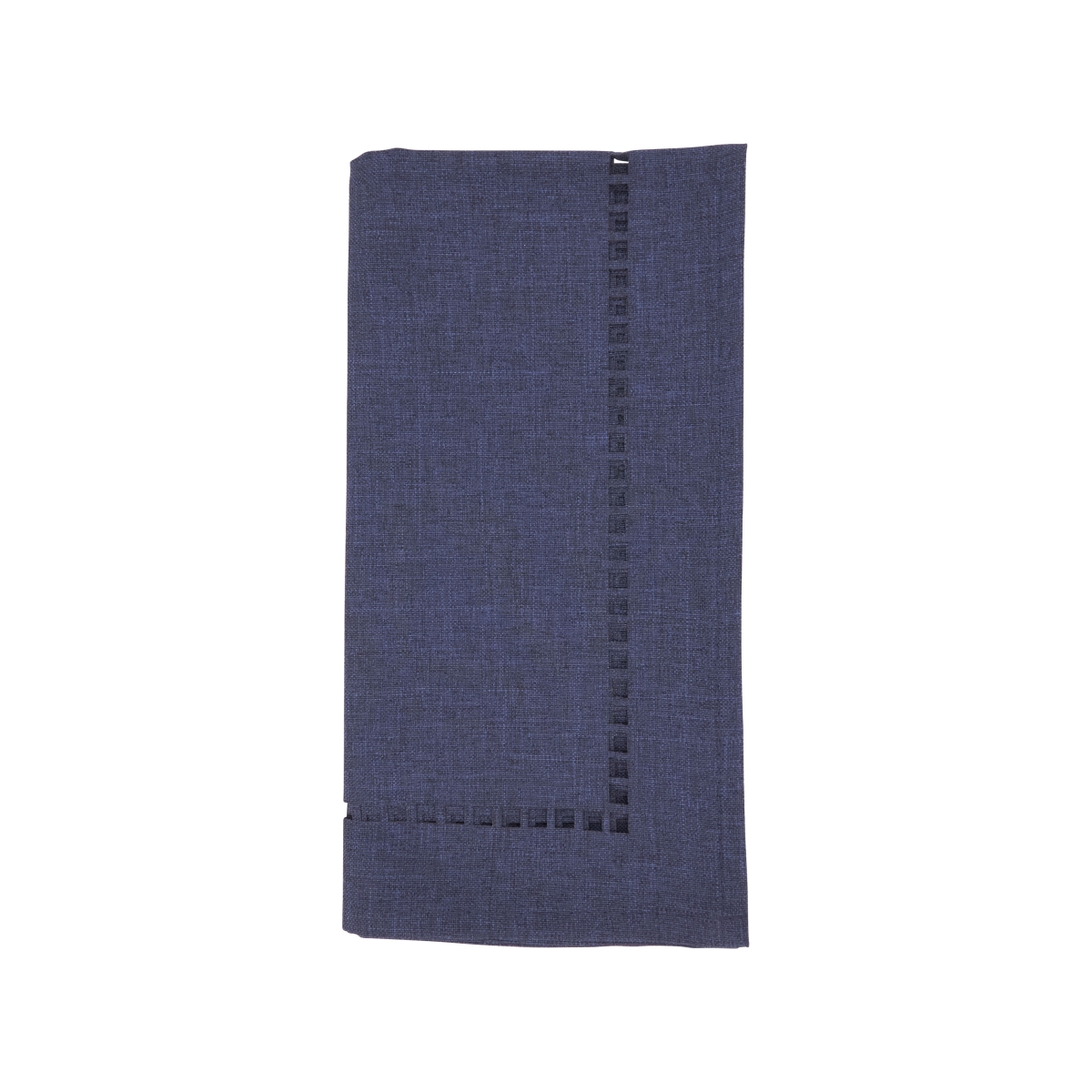 Picture of Saro Lifestyle 9738.NB20S 20 in. Laser-Cut Hemstitch Square Napkin, Navy Blue - Set of 4