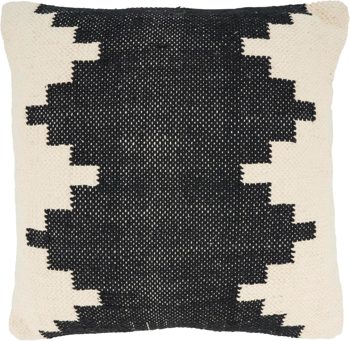 2727.BN18SP 18 x 18 in. Geometric Harmony Poly Filled Square Throw Pillow, Black & Natural