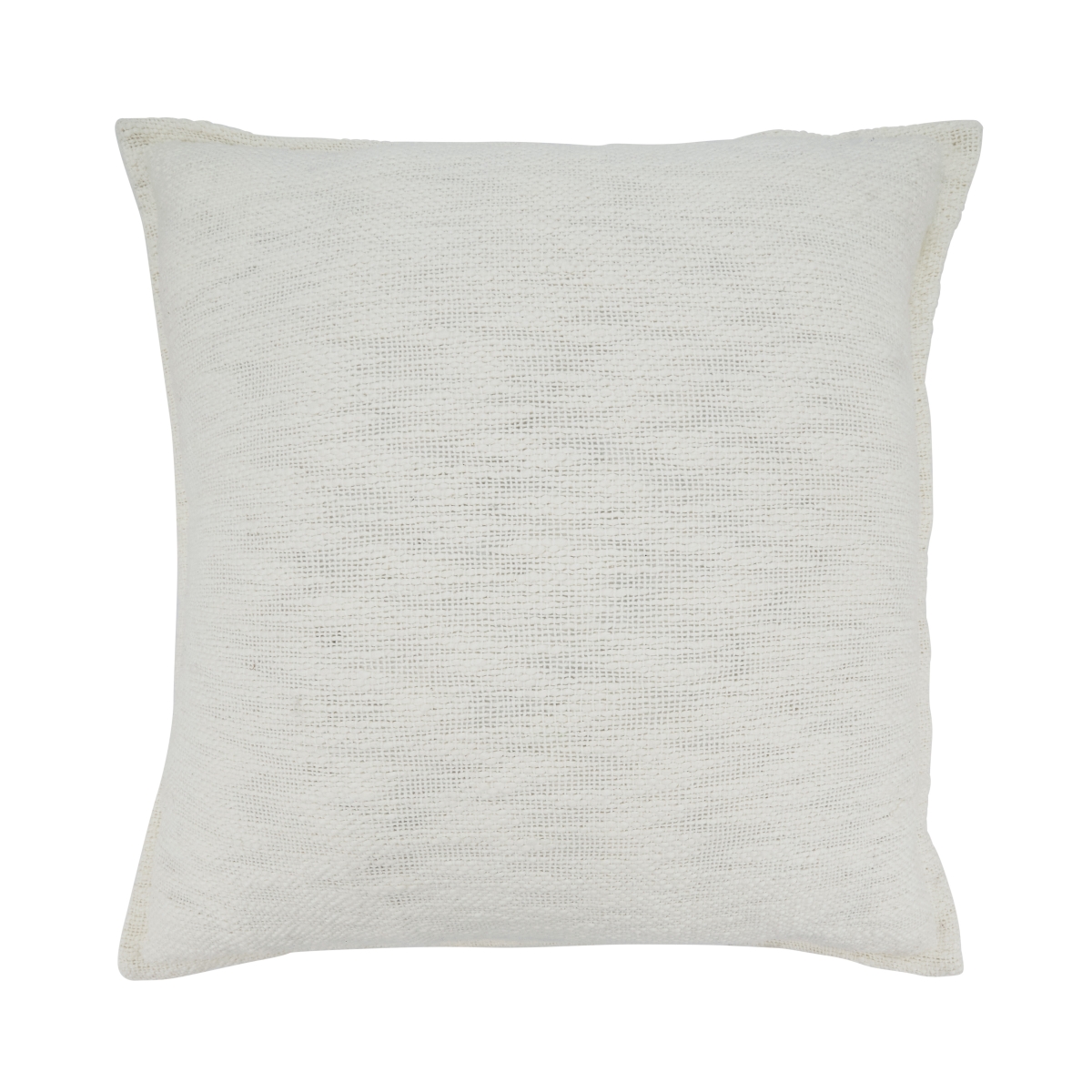 9890.I20SC 20 in. Textured Elegance Flange Throw Pillow Cover - Ivory