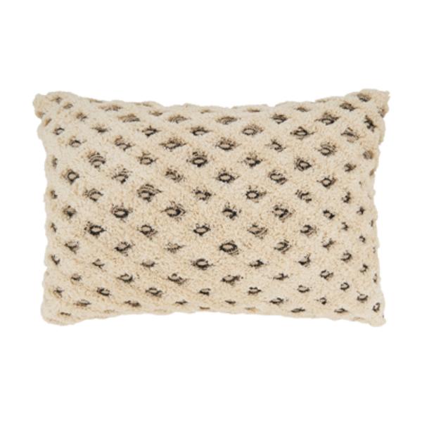 6712.N1624BP 16 x 24 in. Diamond Elegance Tufted Diamond Poly Filled Oblong Throw Pillow