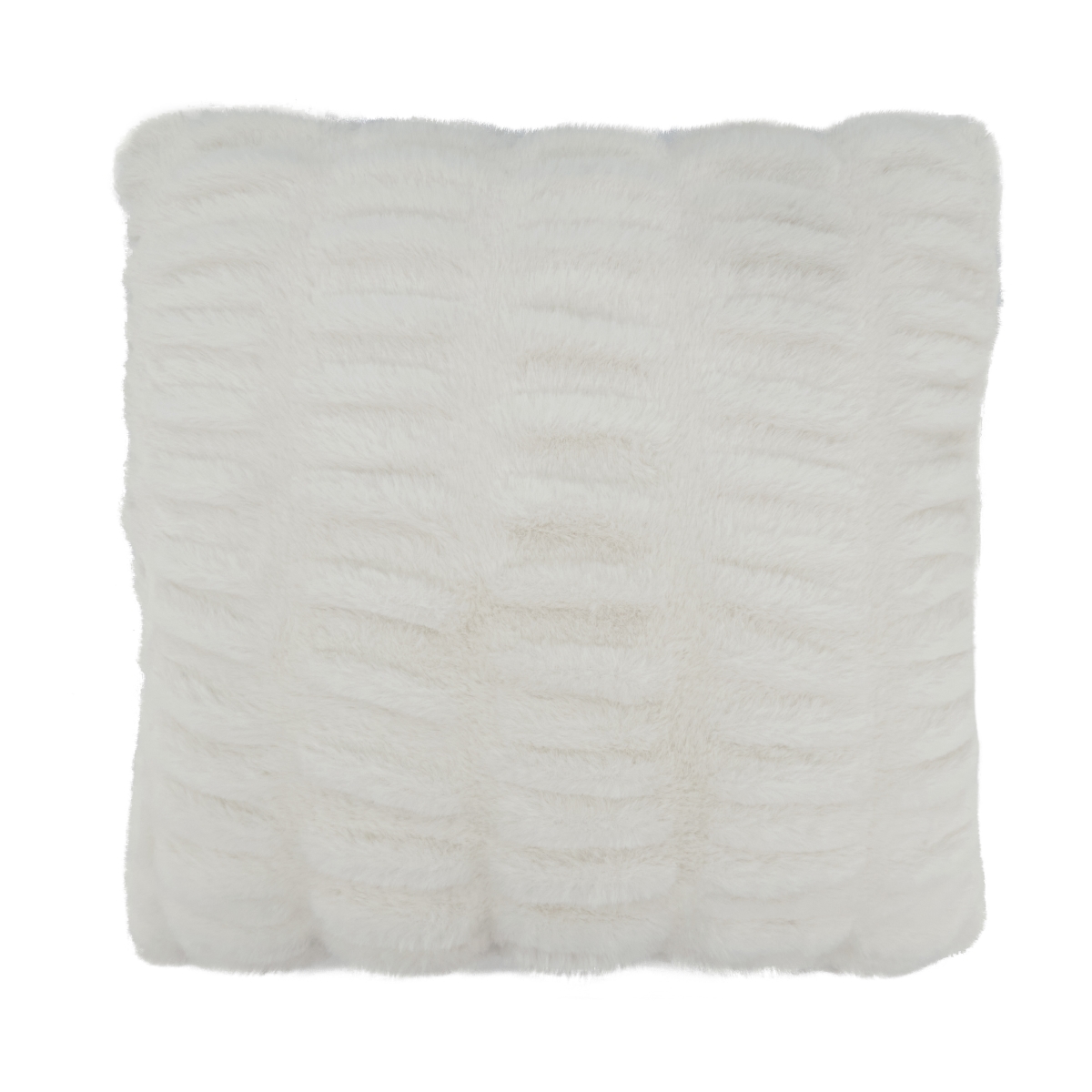 2830.W18SP 18 in. Soft Luxe Haven Faux Rabbit Fur Poly Filled Throw Pillow - White
