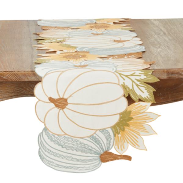 Picture of Saro Lifestyle 650.M1670B 16 x 70 in. Harvest Haven Pumpkin Oblong Table Runner, Multi Color