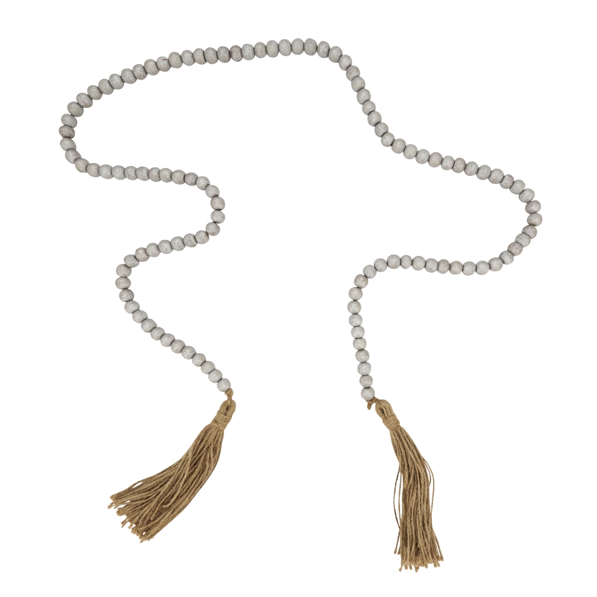 Picture of Saro Lifestyle GL310.S72 Earthy Elegance Wood Beaded Garland - Silver