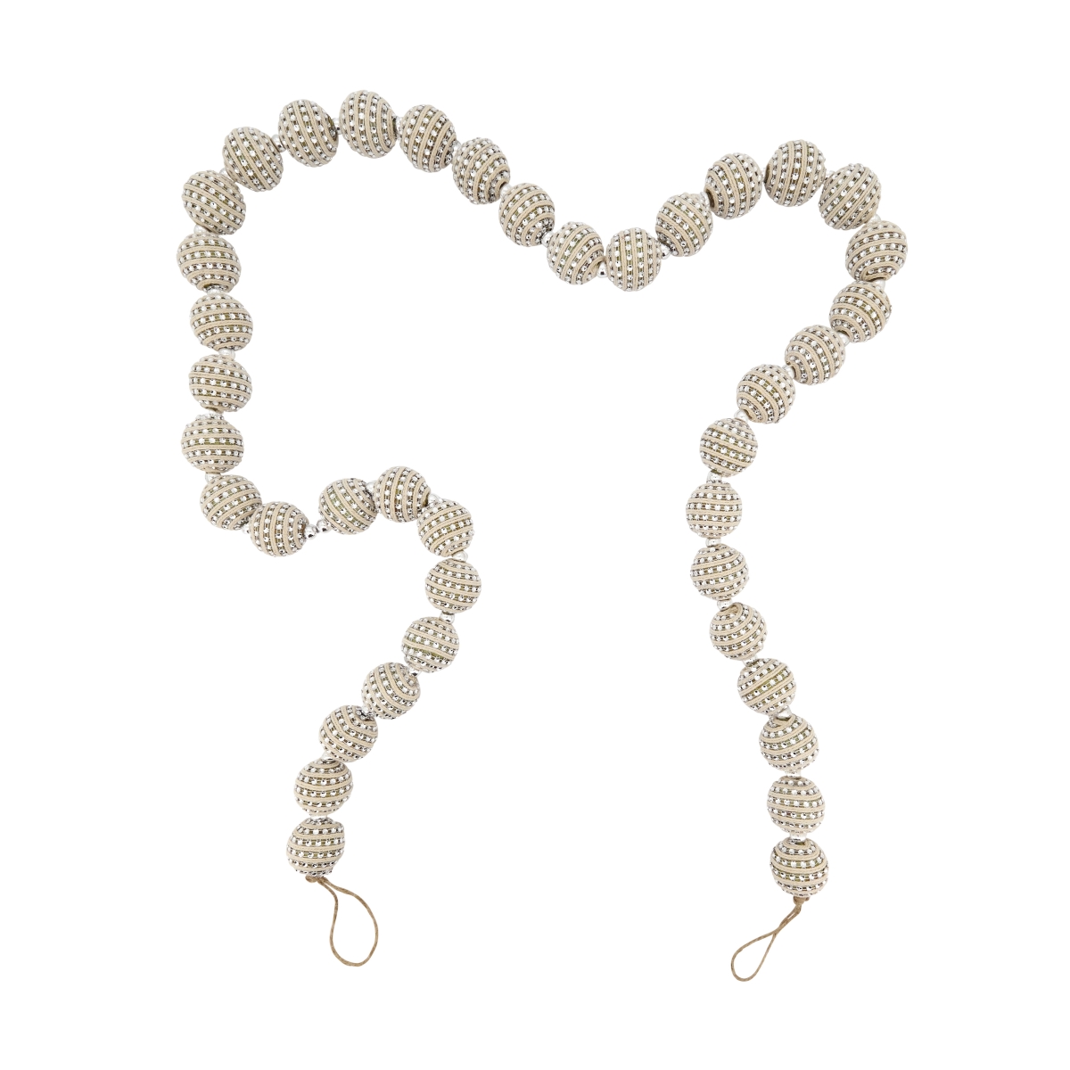 GL160.S72 Bedazzled Beaded Garland - Silver